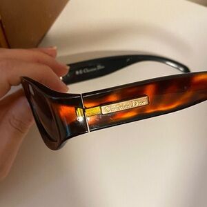 Dior Tortoiseshell Sunglasses with Gold Accent